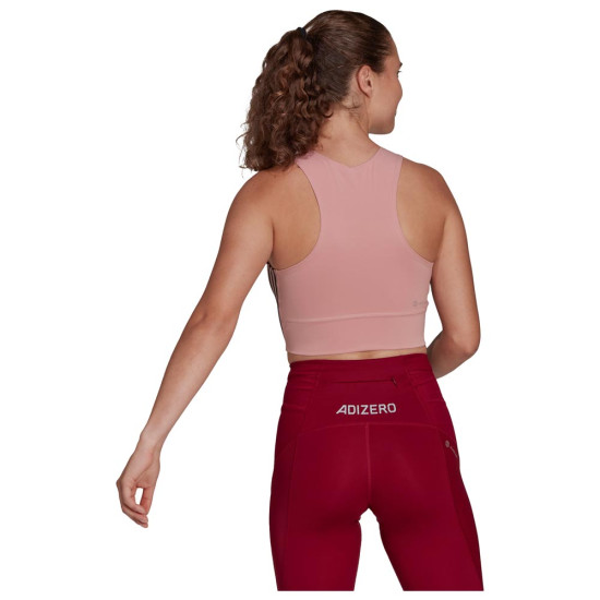 Adidas Γυναικεία αμάνικη μπλούζα Run Icons 3-Stripes Crop